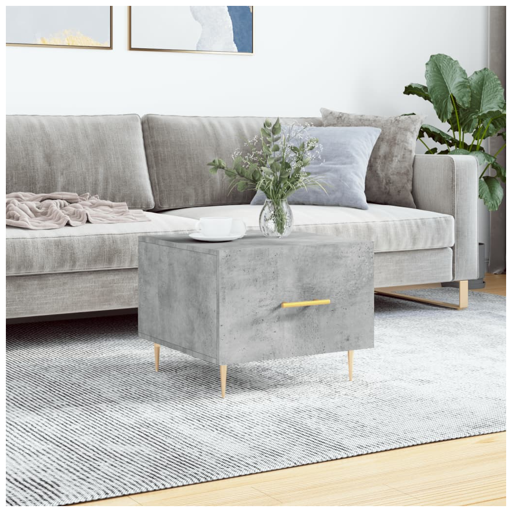 Coffee Table Concrete Grey 50x50x40 cm Engineered Wood