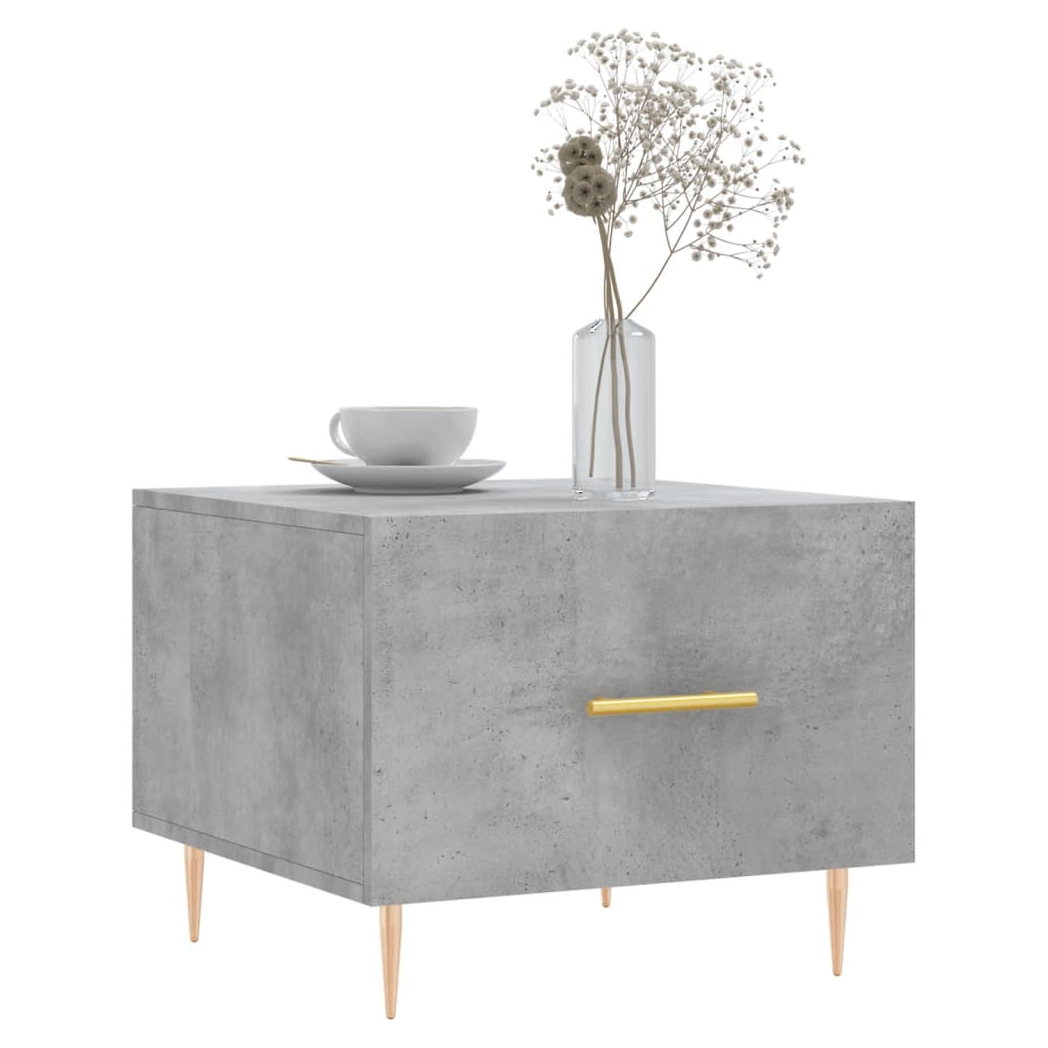 Coffee Table Concrete Grey 50x50x40 cm Engineered Wood
