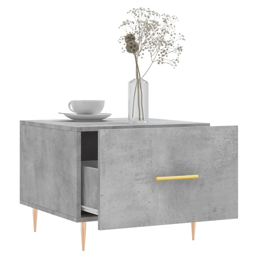 Coffee Table Concrete Grey 50x50x40 cm Engineered Wood