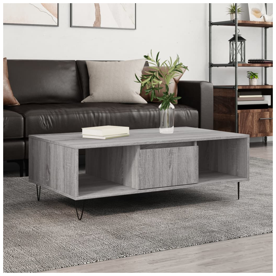 Coffee Table Grey Sonoma 104x60x35 cm Engineered Wood
