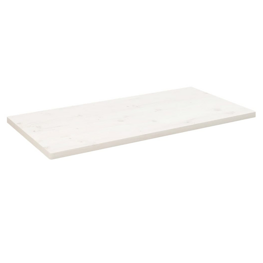 Table Top White 100x60x2.5 cm Solid Wood Pine Rectangular