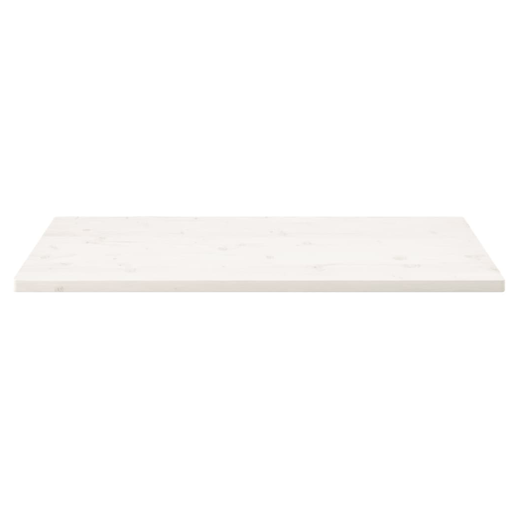 Table Top White 100x60x2.5 cm Solid Wood Pine Rectangular