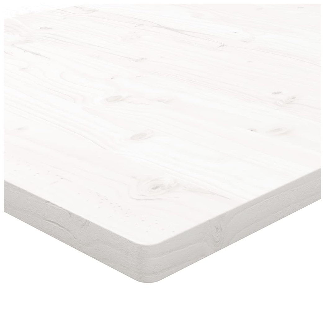 Table Top White 100x60x2.5 cm Solid Wood Pine Rectangular