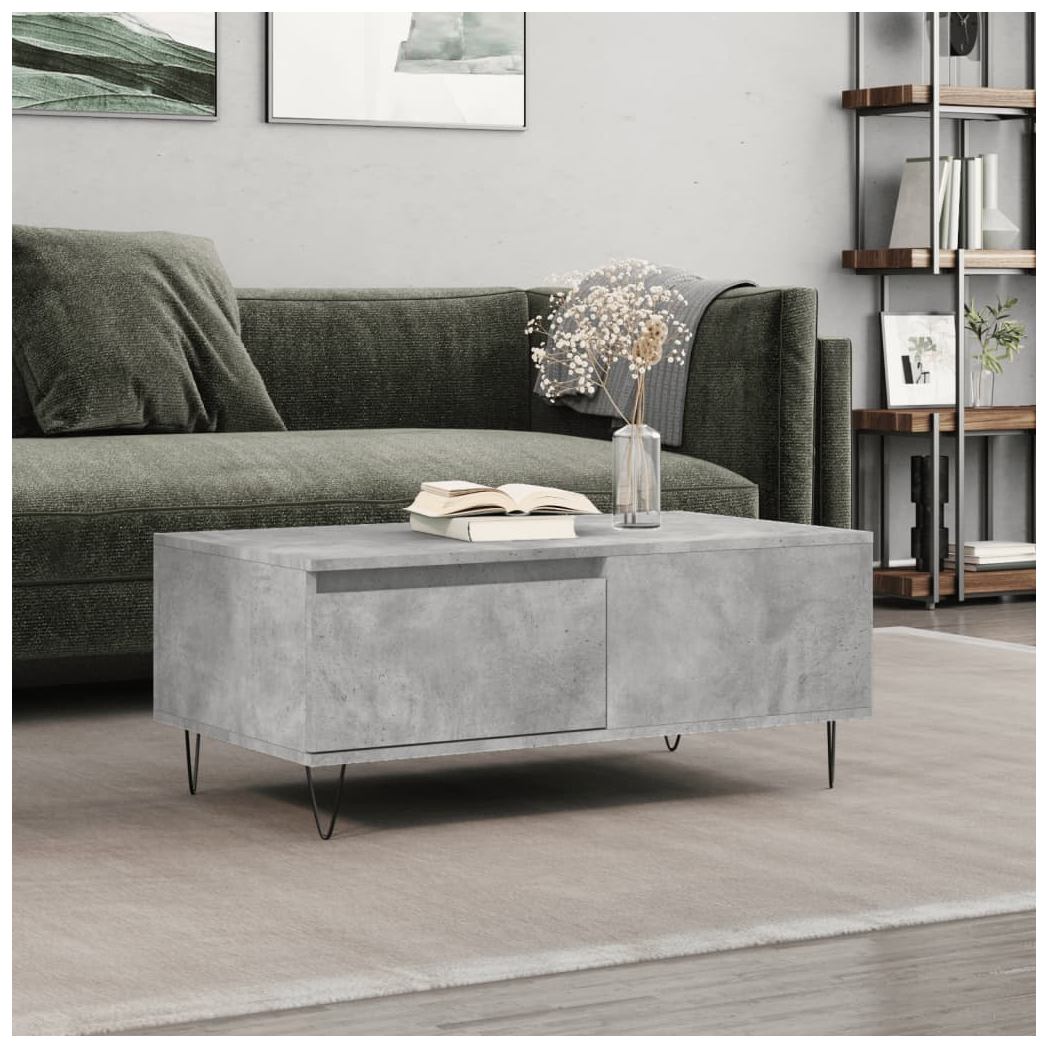 Coffee Table Concrete Grey 90x50x36.5 cm Engineered Wood
