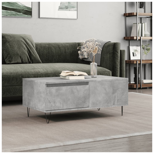 Coffee Table Concrete Grey 90x50x36.5 cm Engineered Wood