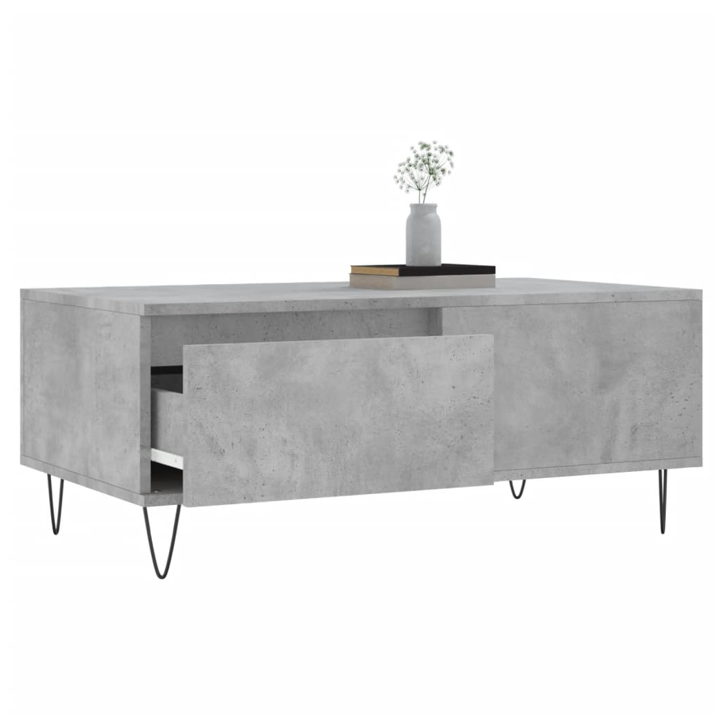 Coffee Table Concrete Grey 90x50x36.5 cm Engineered Wood