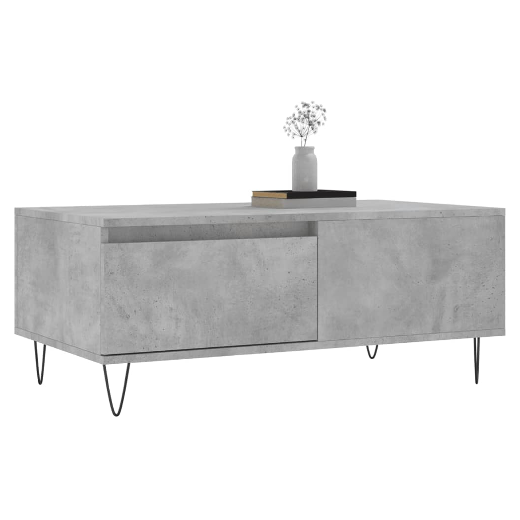 Coffee Table Concrete Grey 90x50x36.5 cm Engineered Wood