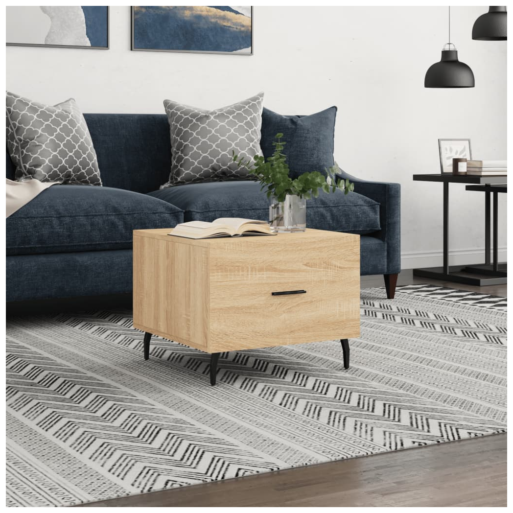 Coffee Table Sonoma Oak 50x50x40 cm Engineered Wood