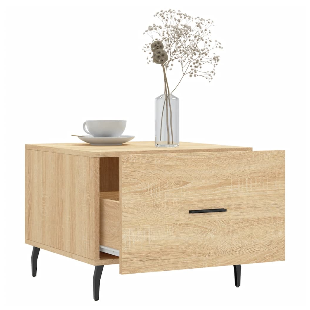 Coffee Table Sonoma Oak 50x50x40 cm Engineered Wood