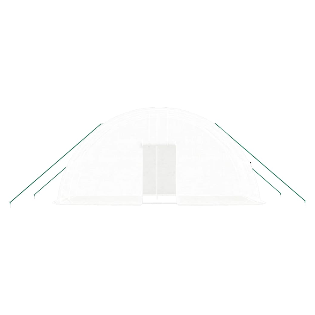 Greenhouse with Steel Frame White 12 m 6x2x2.85 m