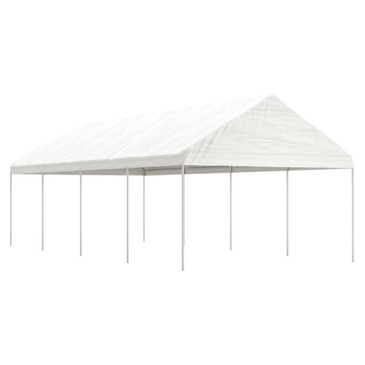 Gazebo with Roof White 8.92x4.08x3.22 m Polyethylene