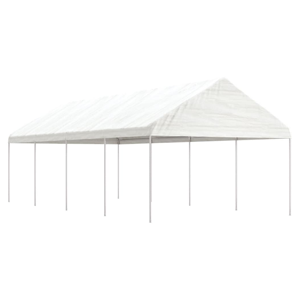 Gazebo with Roof White 8.92x4.08x3.22 m Polyethylene