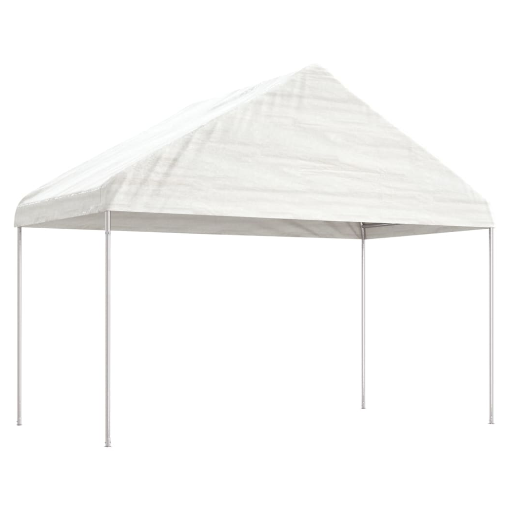 Gazebo with Roof White 8.92x4.08x3.22 m Polyethylene