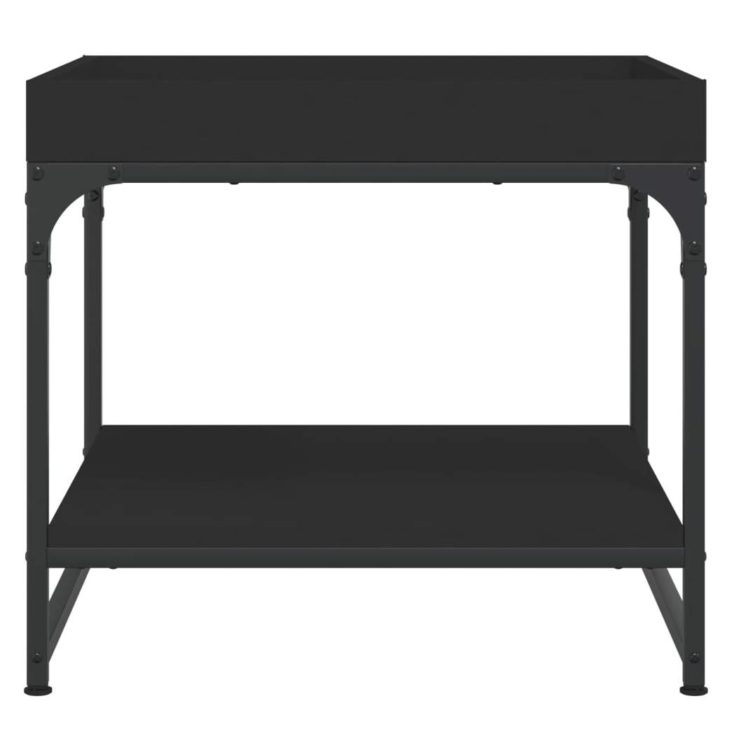 Coffee Table Black 49.5x49.5x45 cm Engineered Wood