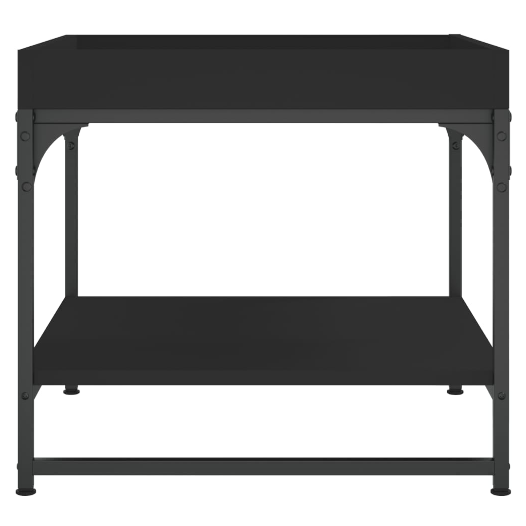 Coffee Table Black 49.5x49.5x45 cm Engineered Wood