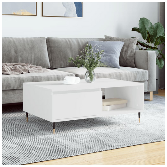 Coffee Table White 90x60x35 cm Engineered Wood