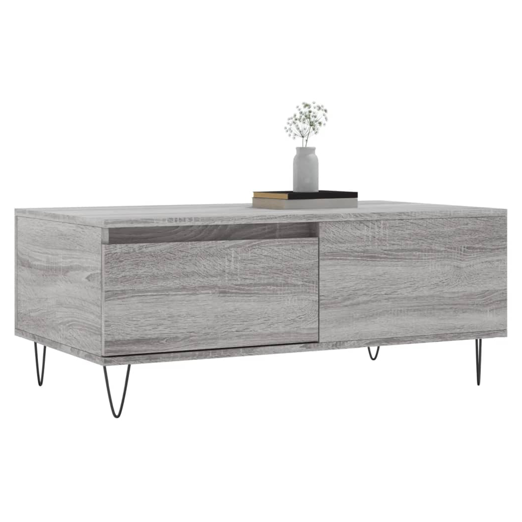 Coffee Table Grey Sonoma 90x50x36.5 cm Engineered Wood