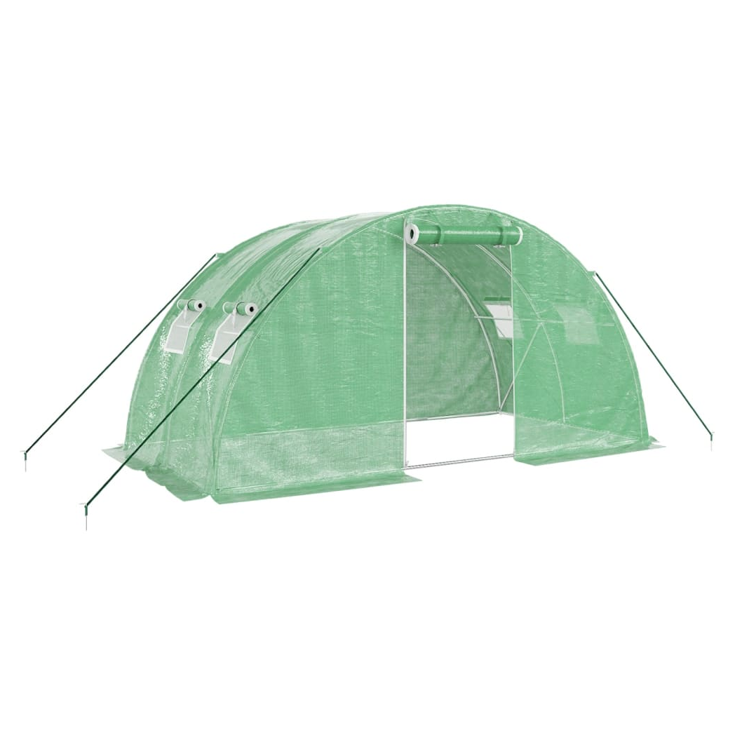 Greenhouse with Steel Frame Green 8 m 4x2x2 m