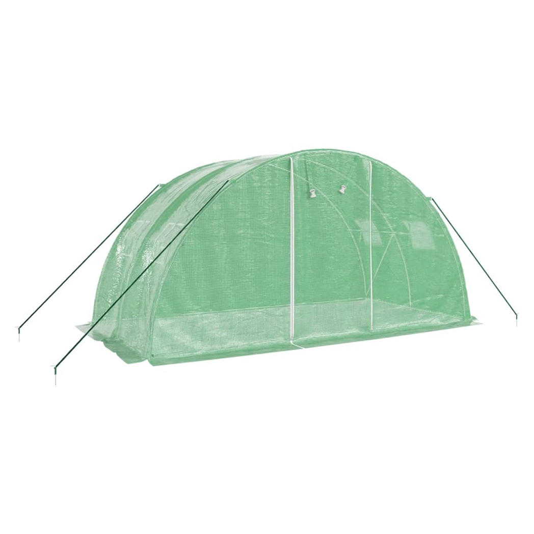 Greenhouse with Steel Frame Green 8 m 4x2x2 m