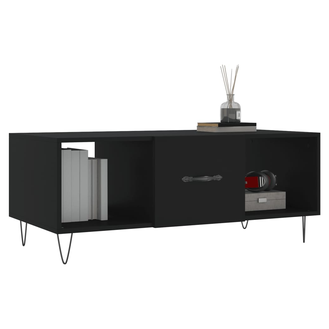 Coffee Table Black 102x50x40 cm Engineered Wood