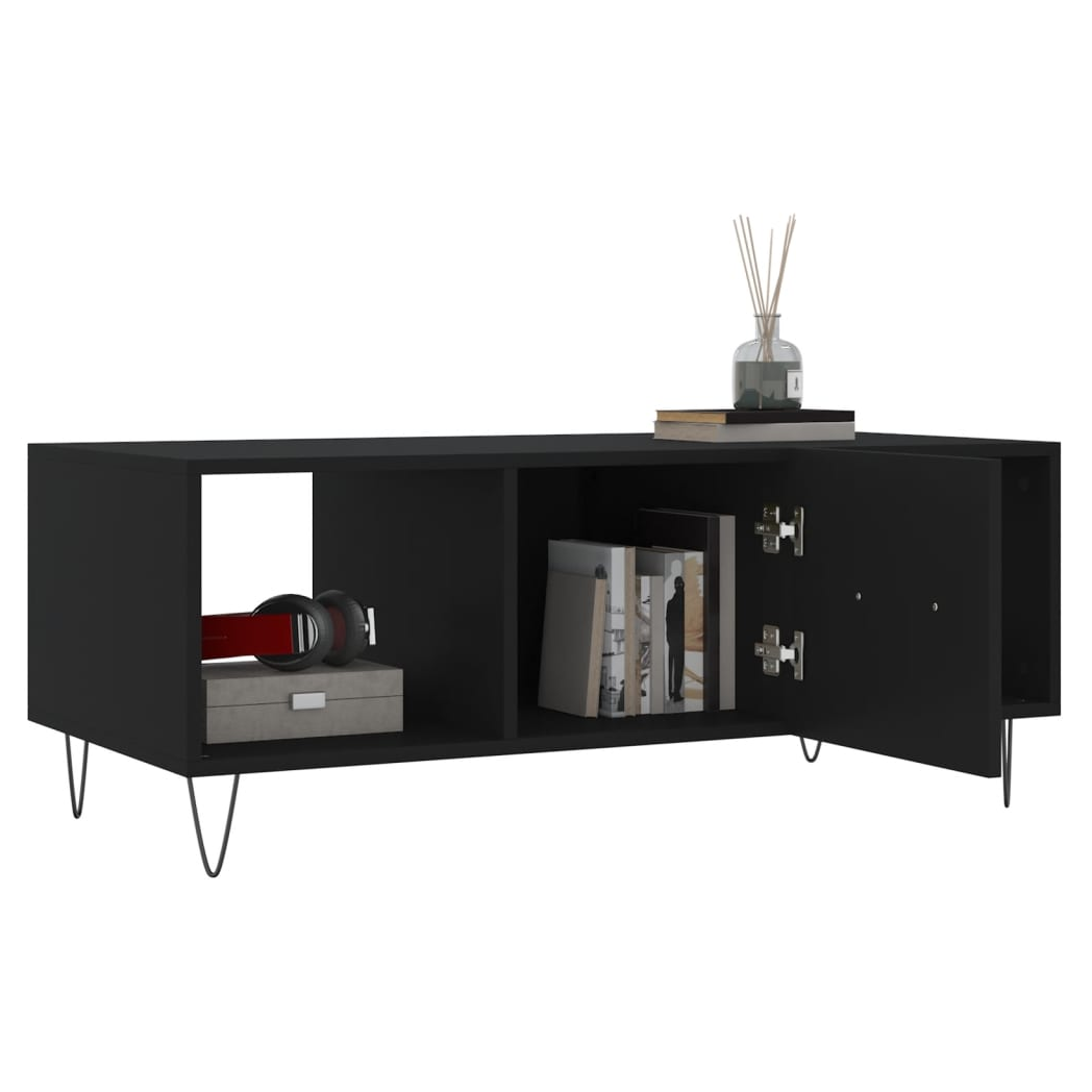 Coffee Table Black 102x50x40 cm Engineered Wood