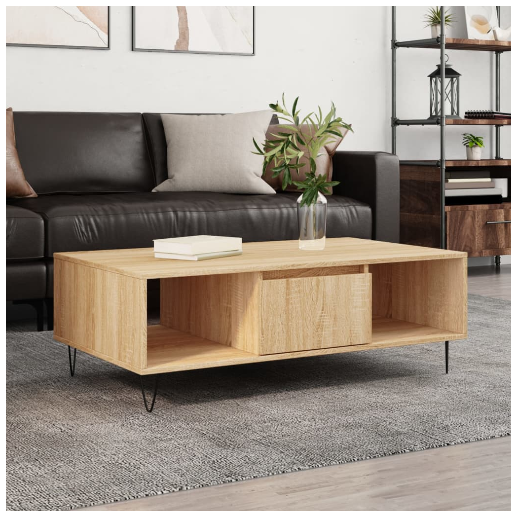 Coffee Table Sonoma Oak 104x60x35 cm Engineered Wood