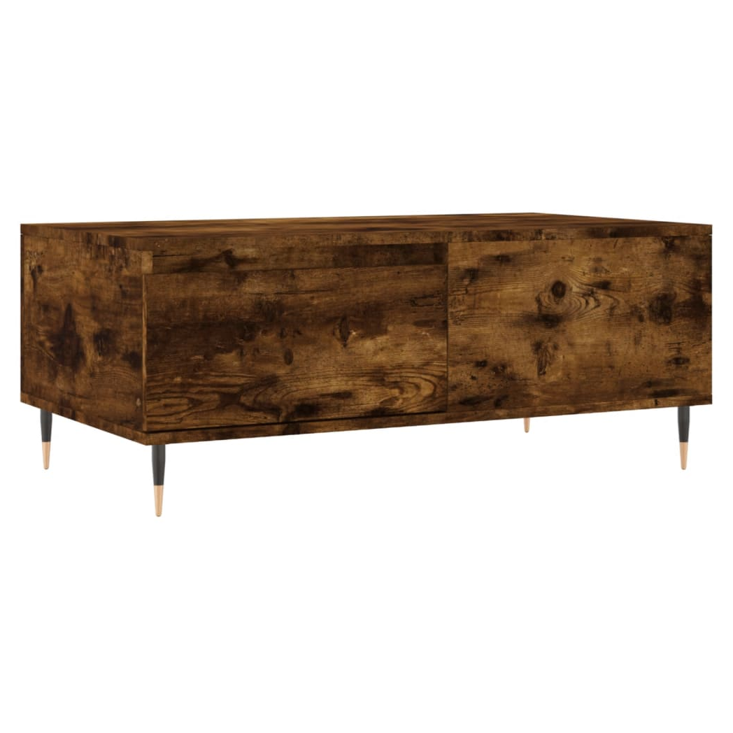 Coffee Table Smoked Oak 90x50x36.5 cm Engineered Wood