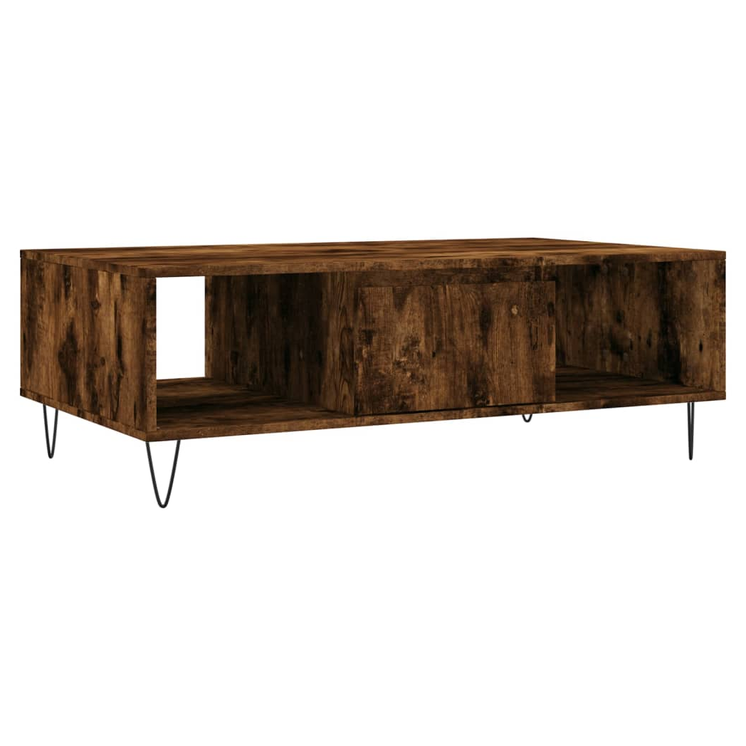 Coffee Table Smoked Oak 104x60x35 cm Engineered Wood