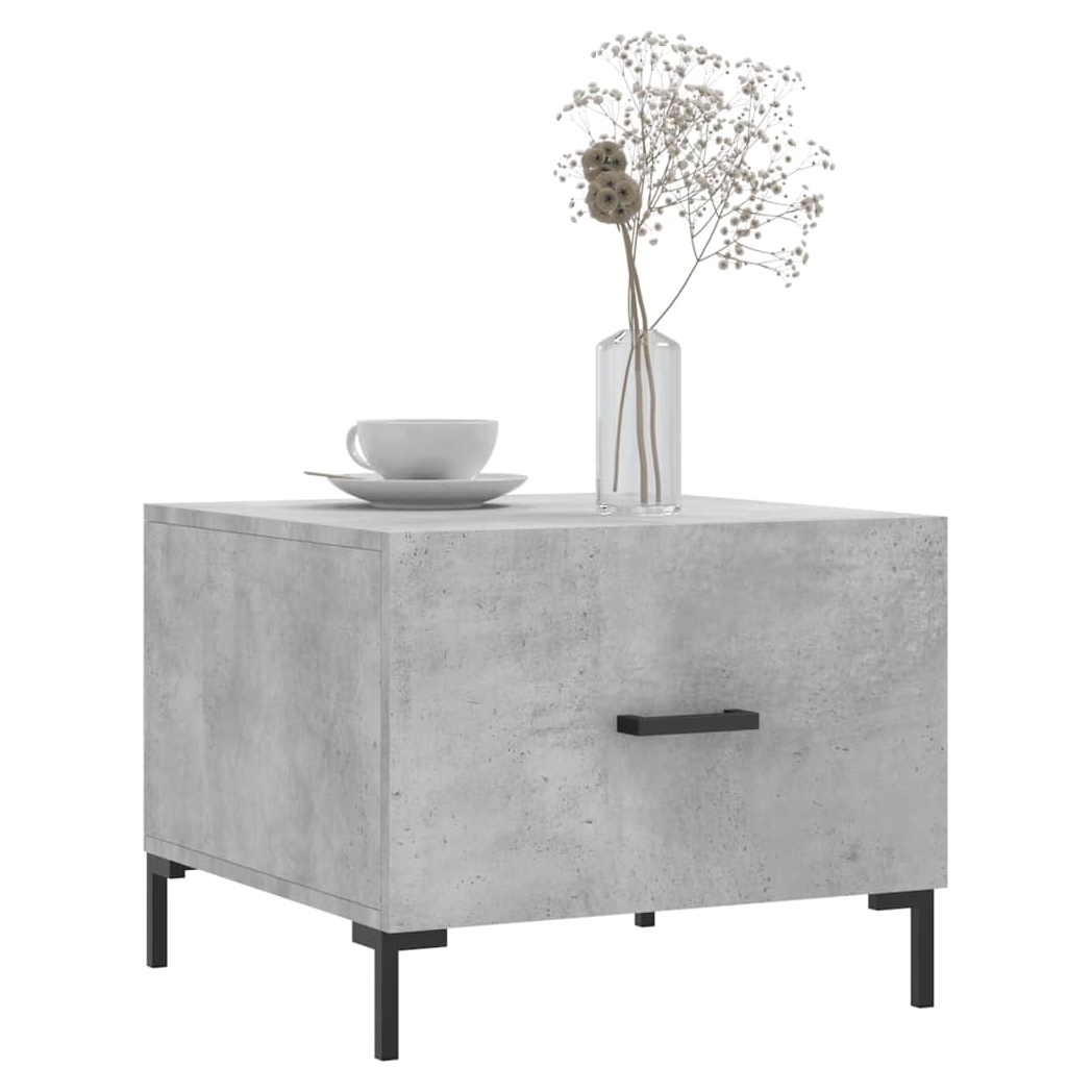 Coffee Table Concrete Grey 50x50x40 cm Engineered Wood