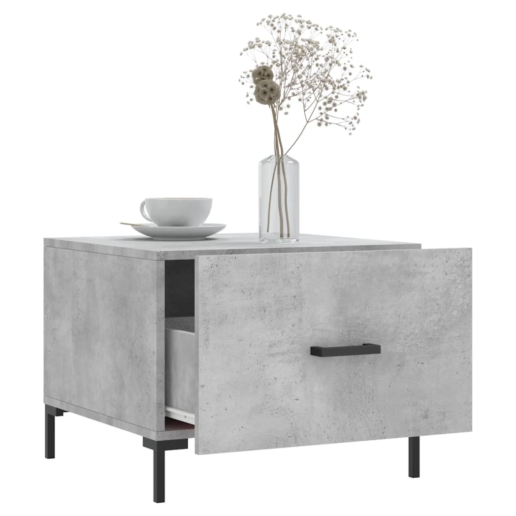 Coffee Table Concrete Grey 50x50x40 cm Engineered Wood