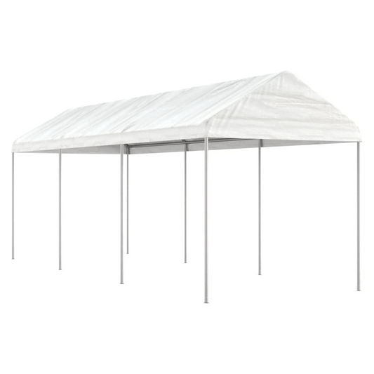 Gazebo with Roof White 6.69x2.28x2.69 m Polyethylene