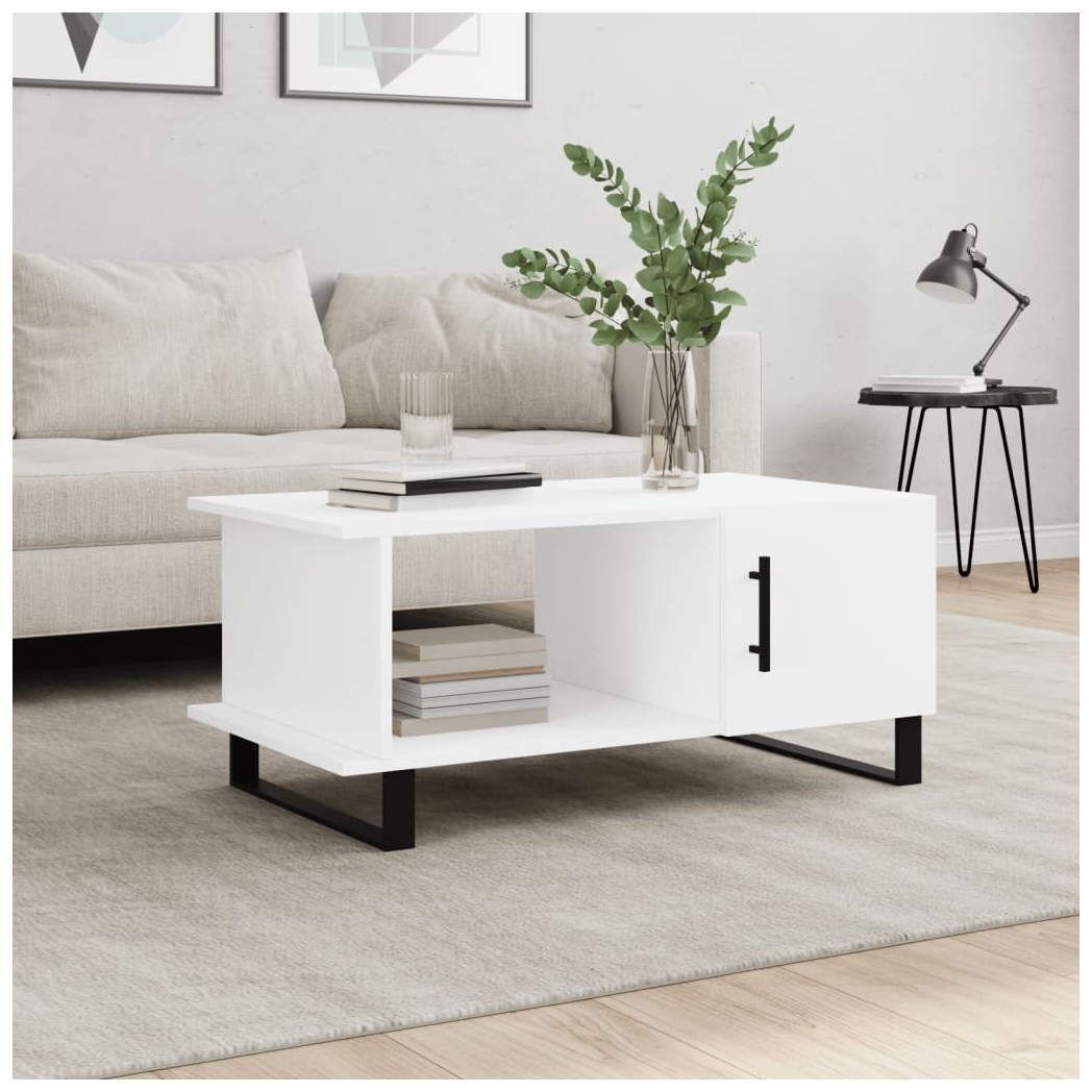 Coffee Table White 90x50x40 cm Engineered Wood