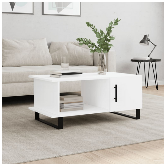Coffee Table White 90x50x40 cm Engineered Wood