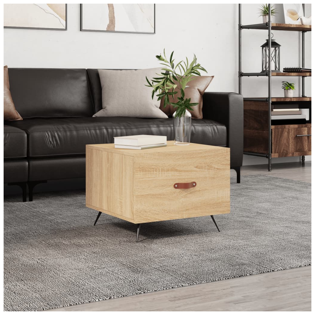 Coffee Table Sonoma Oak 50x50x40 cm Engineered Wood