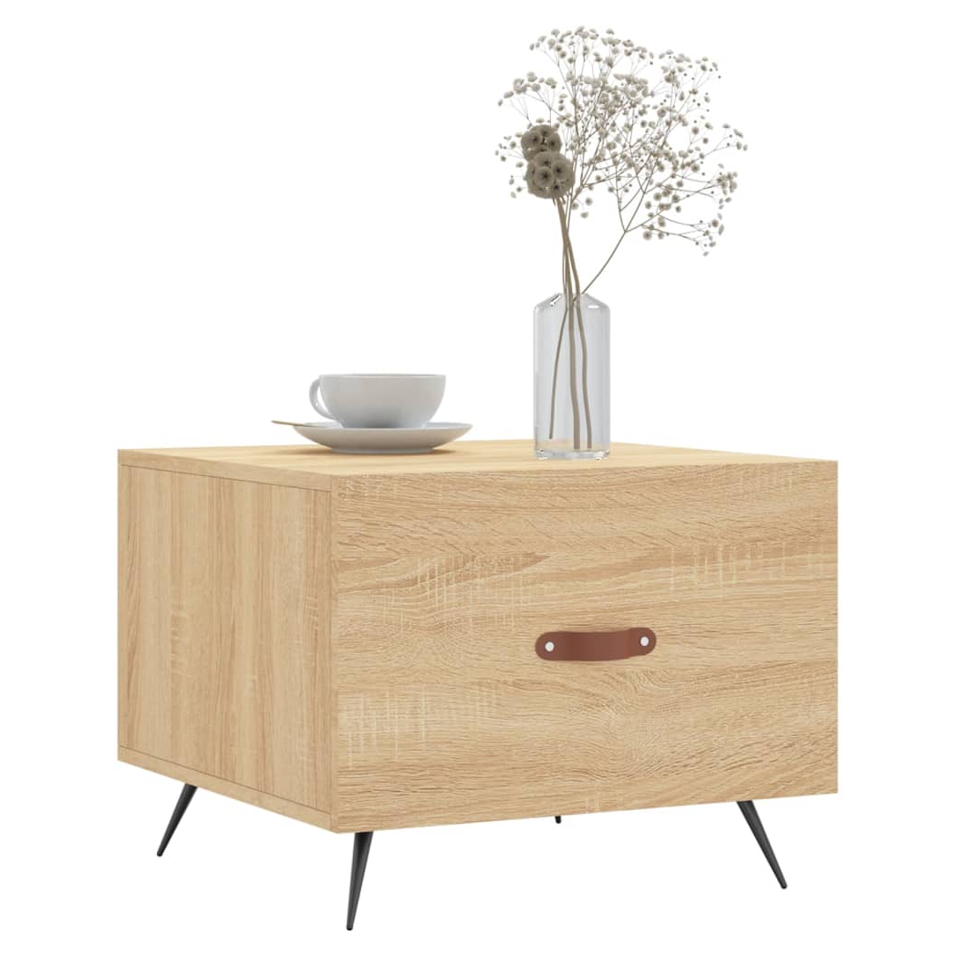 Coffee Table Sonoma Oak 50x50x40 cm Engineered Wood