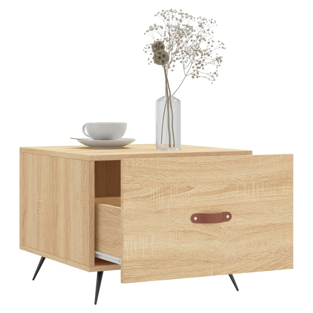 Coffee Table Sonoma Oak 50x50x40 cm Engineered Wood