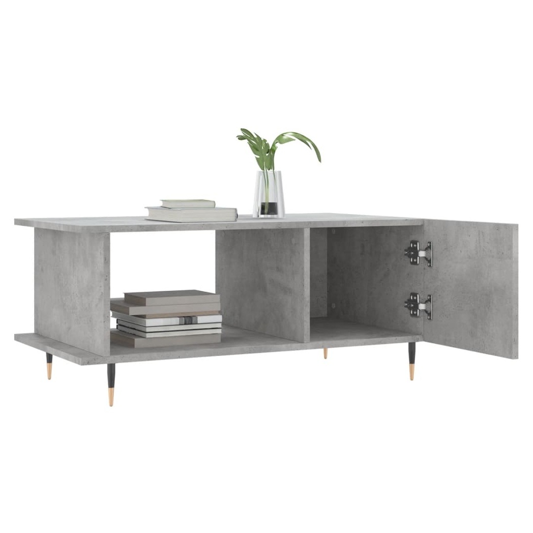 Coffee Table Concrete Grey 90x50x40 cm Engineered Wood