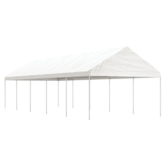 Gazebo with Roof White 11.15x4.08x3.22 m Polyethylene