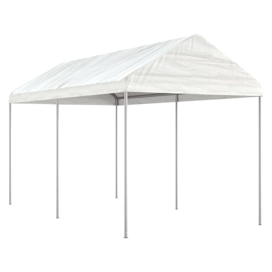 Gazebo with Roof White 4.46x2.28x2.69 m Polyethylene