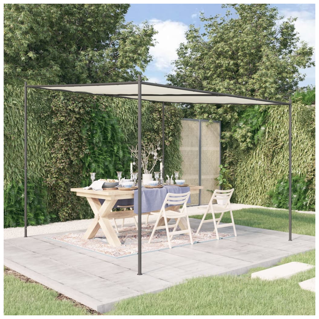 Gazebo White 3x3 m 180 g/m Fabric and Steel