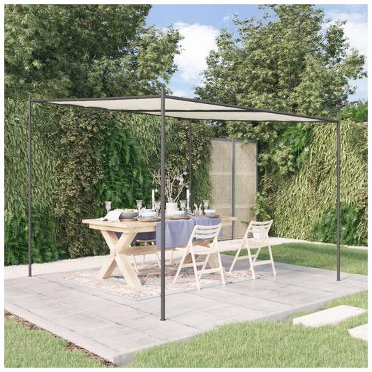 Gazebo White 3x3 m 180 g/m Fabric and Steel