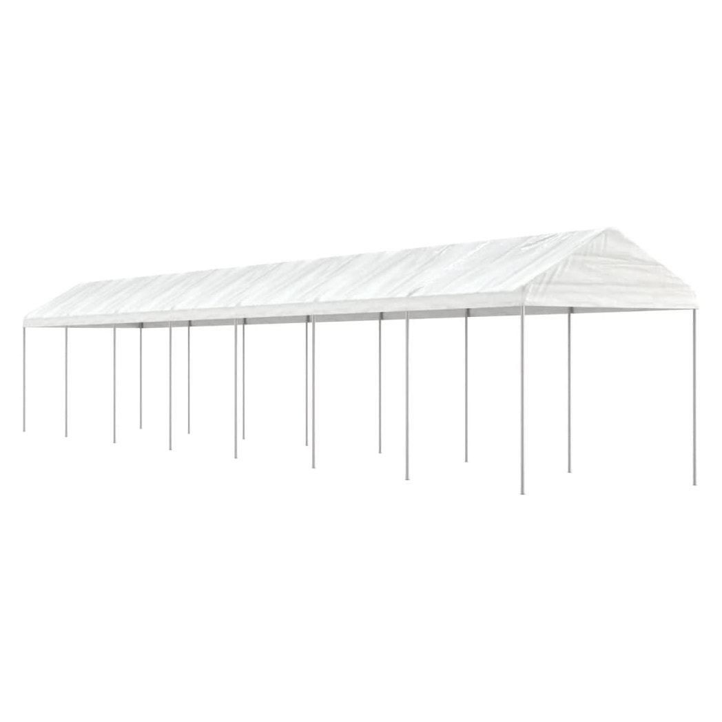 Gazebo with Roof White 15.61x2.28x2.69 m Polyethylene