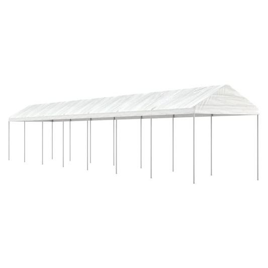 Gazebo with Roof White 15.61x2.28x2.69 m Polyethylene