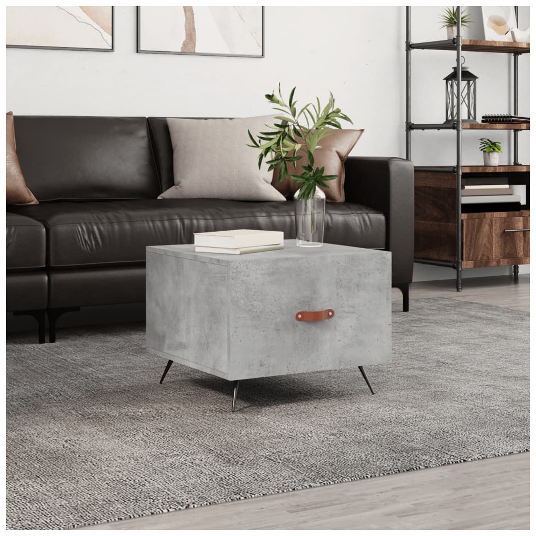 Coffee Table Concrete Grey 50x50x40 cm Engineered Wood