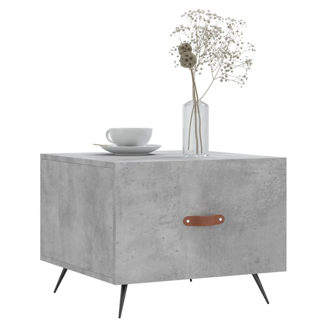 Coffee Table Concrete Grey 50x50x40 cm Engineered Wood