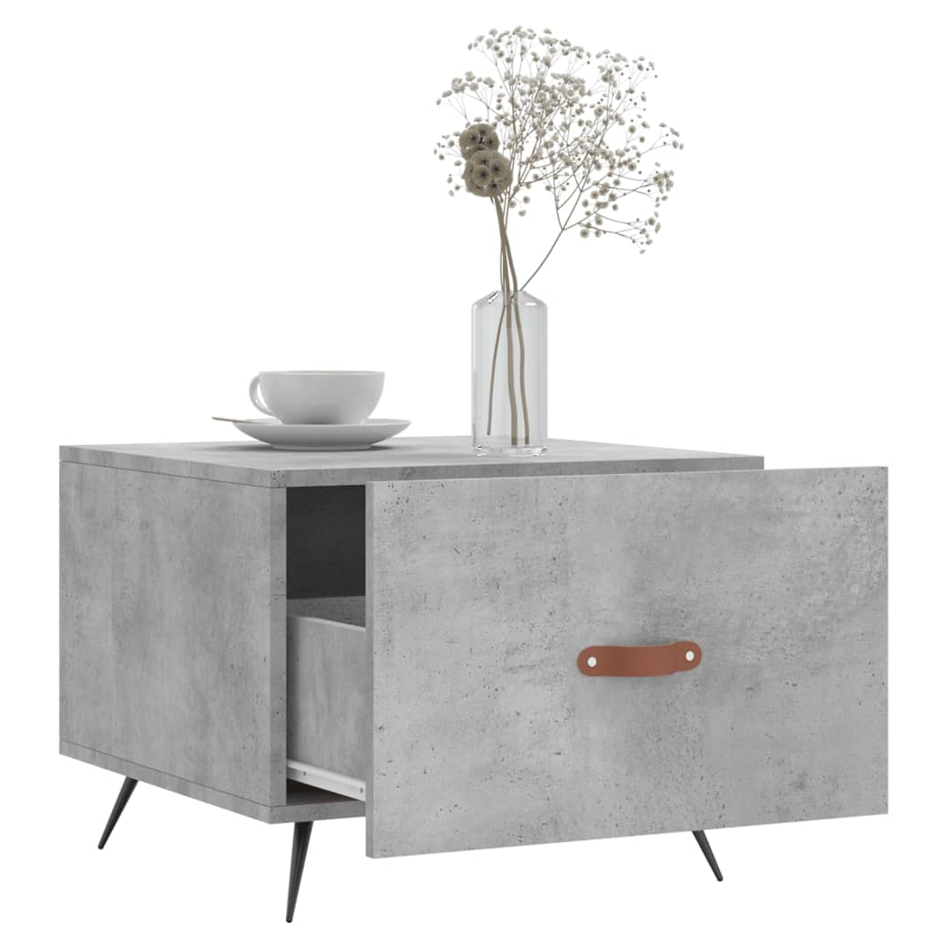 Coffee Table Concrete Grey 50x50x40 cm Engineered Wood