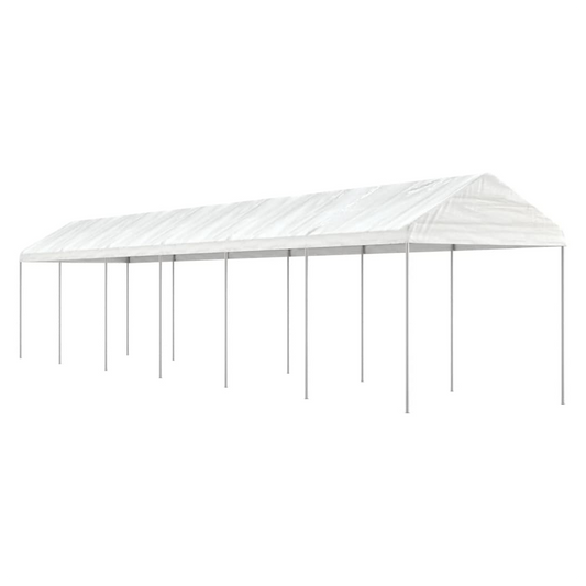 Gazebo with Roof White 13.38x2.28x2.69 m Polyethylene