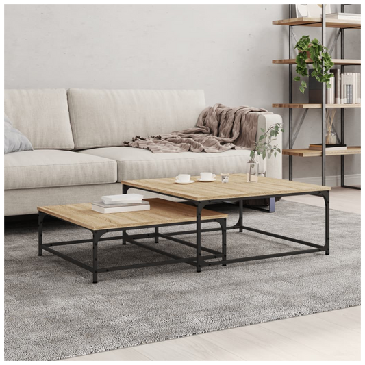 Nesting Coffee Tables 2 pcs Sonoma Oak Engineered Wood