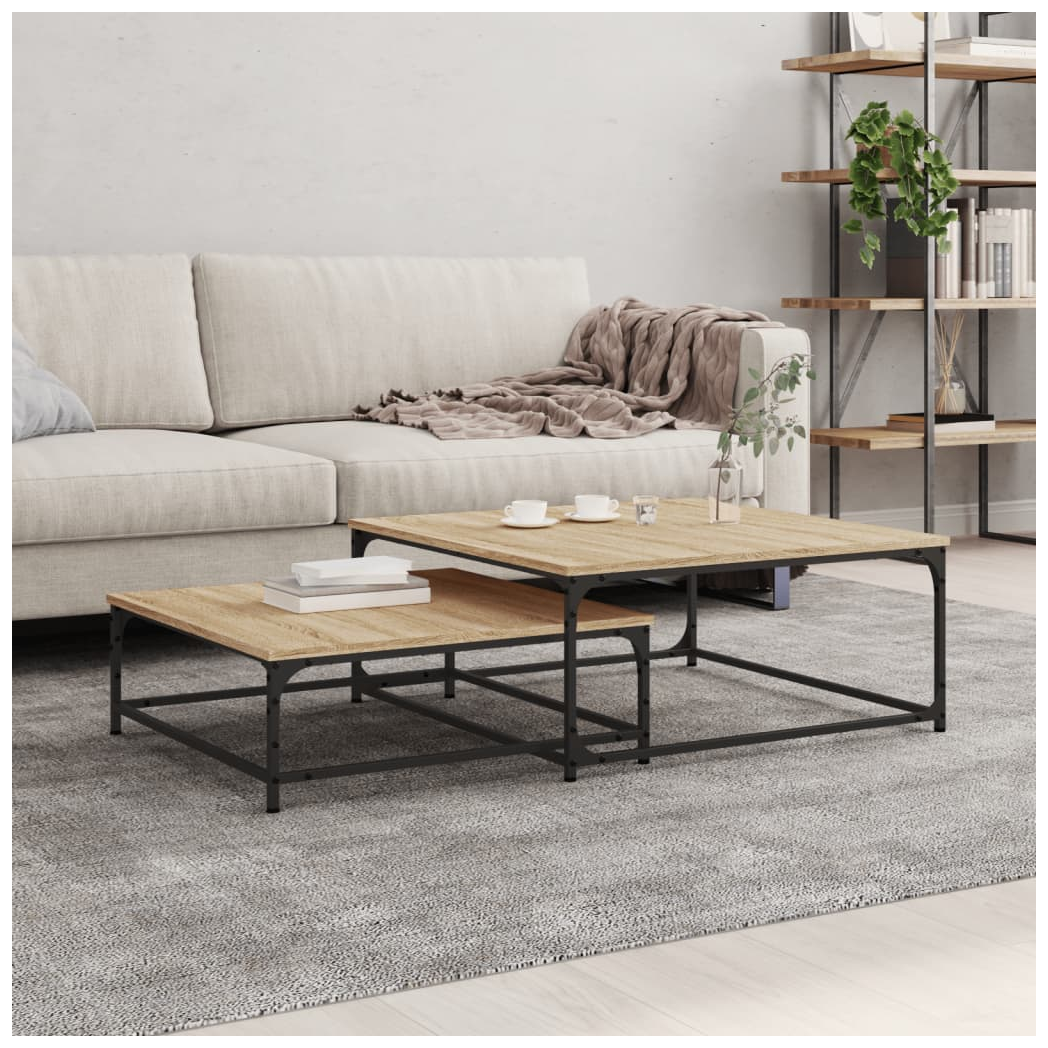 Nesting Coffee Tables 2 pcs Sonoma Oak Engineered Wood