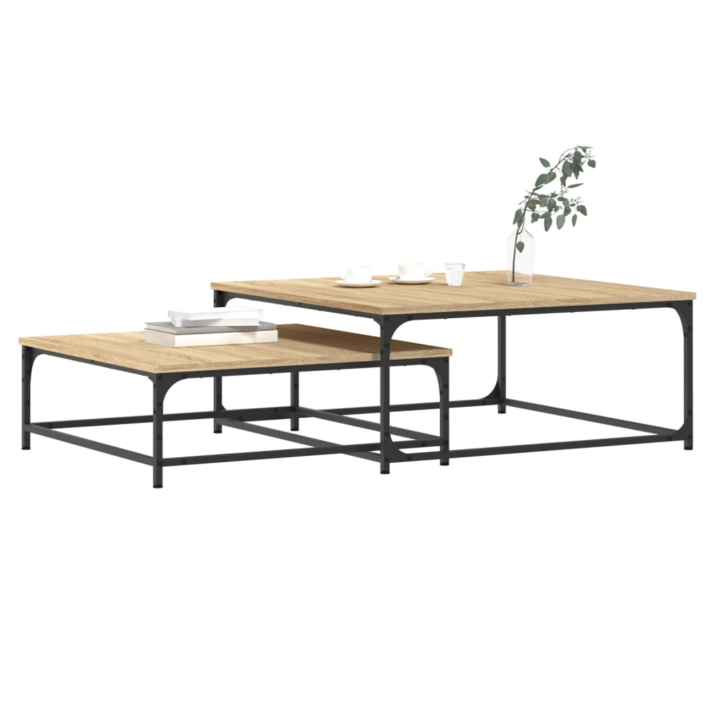 Nesting Coffee Tables 2 pcs Sonoma Oak Engineered Wood